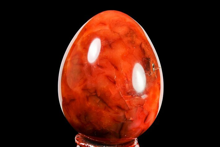 Colorful, Polished Carnelian Agate Egg - Madagascar #156593